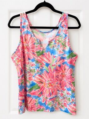Floral Print Tank Top Size XL